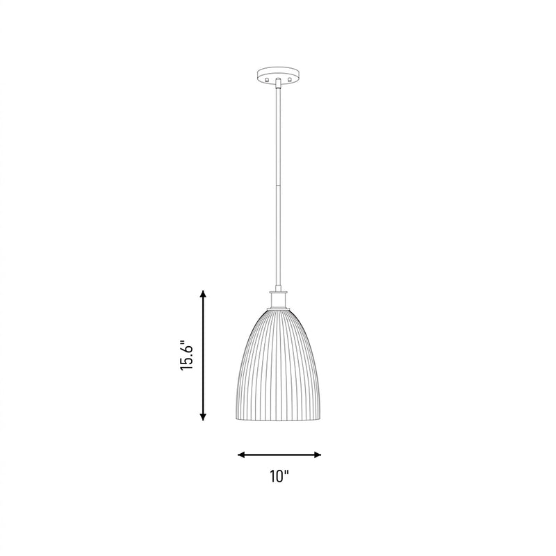 Savoy House Essentials Baldwin 1Lt Pendant, Nickel/White
