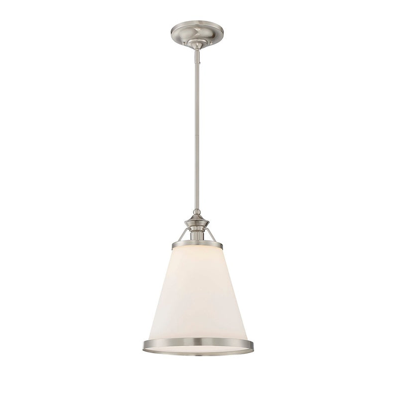 Savoy House Ashmont 1-Light Pendant, Satin Nickel