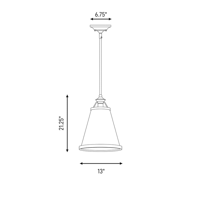 Savoy House Ashmont 1-Light Pendant, Satin Nickel