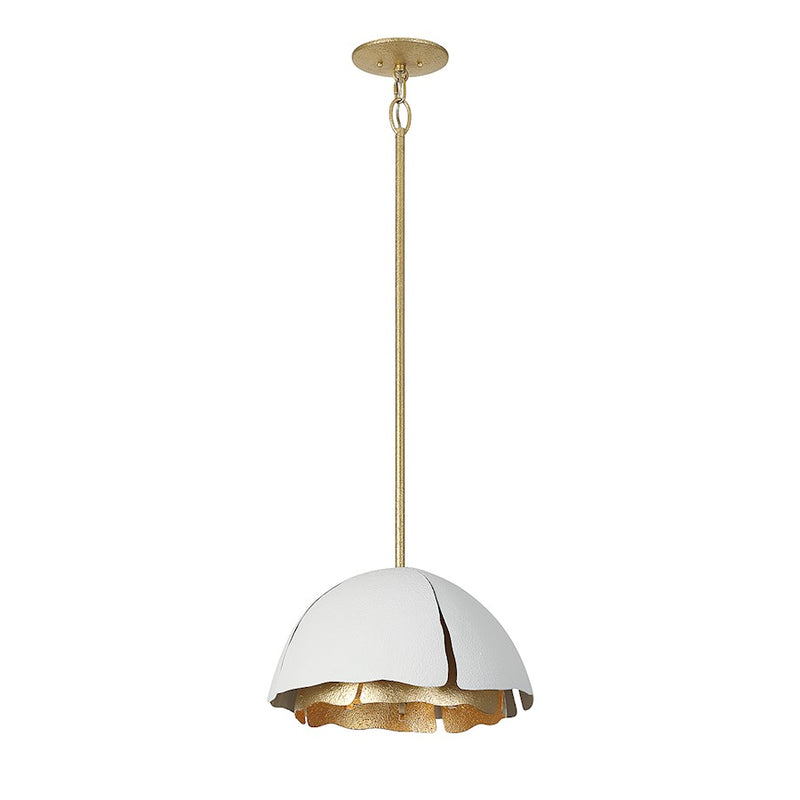 Savoy House Brewster Pendant, Cavalier Gold/Royal White