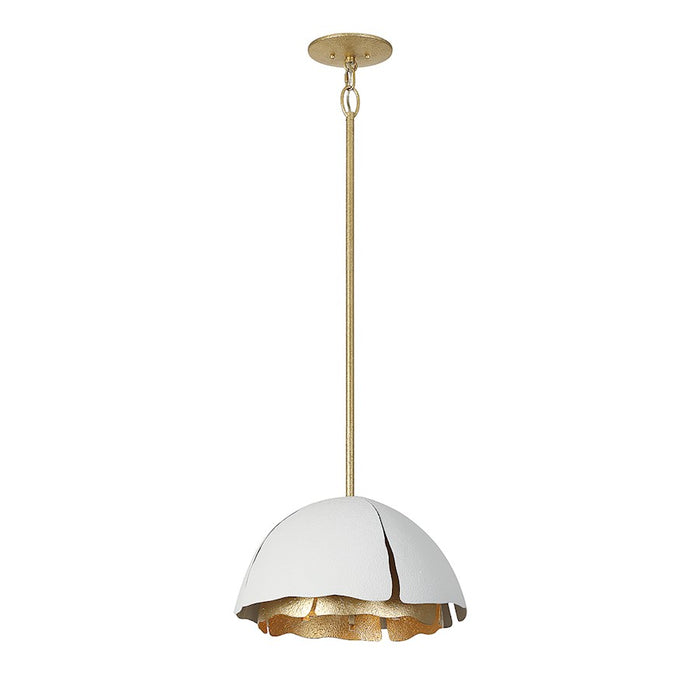 Savoy House Brewster Pendant, Cavalier Gold/Royal White