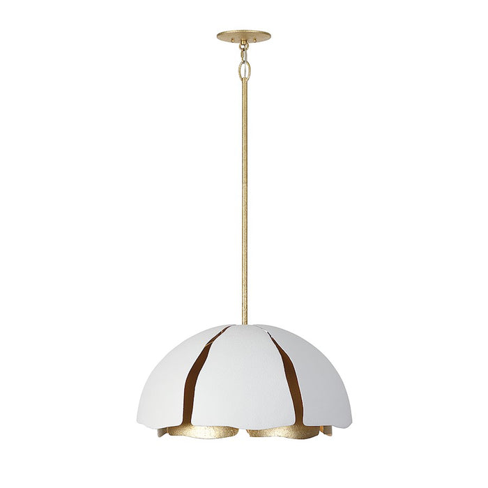 Savoy House Brewster 5-Light Pendant, Cavalier Gold/Royal White