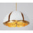 Savoy House Brewster 5-Light Pendant, Cavalier Gold/Royal White