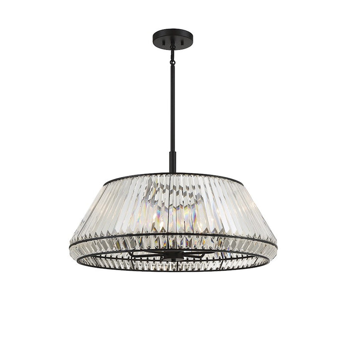 Savoy House Pyramid 6-Light Pendant, Matte Black