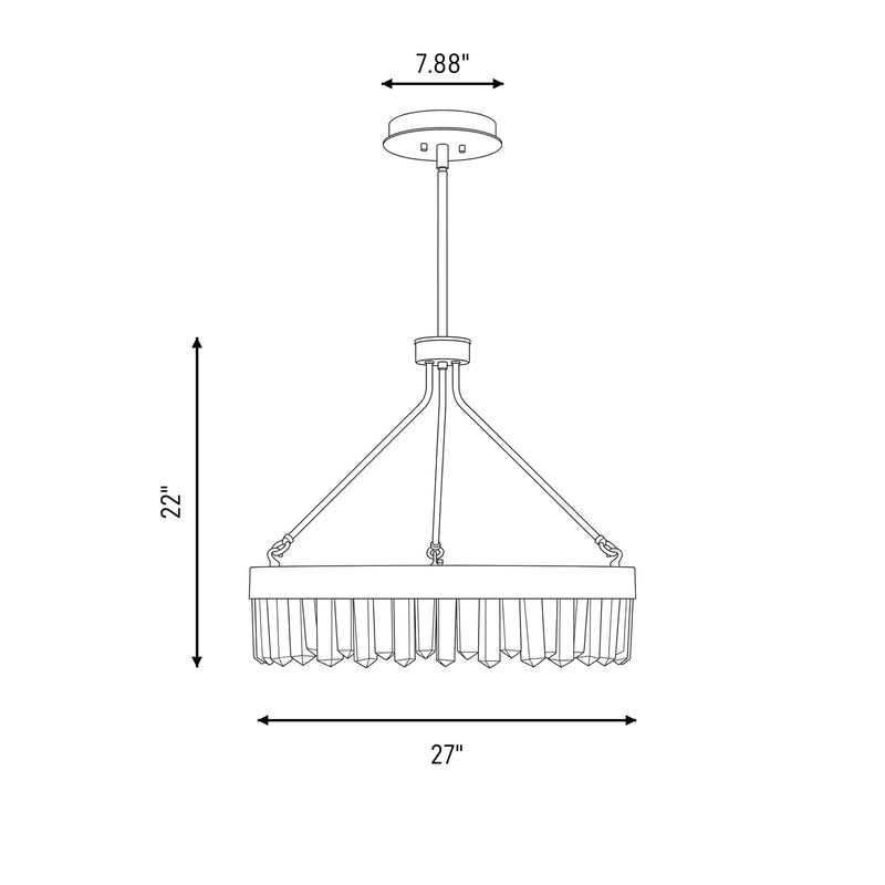 Savoy House Landon LED 1 Light Pendant, Brass/Natural
