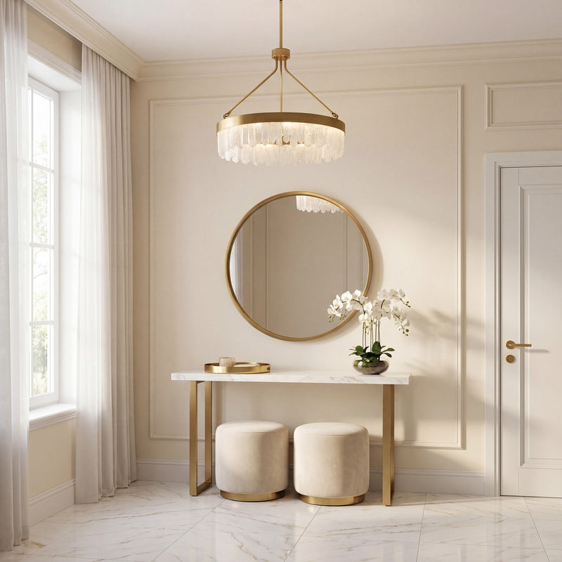 Savoy House Landon LED 1 Light Pendant, Brass/Natural