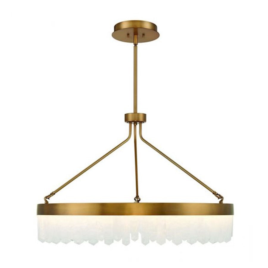 Savoy House Landon LED 1 Light Pendant, Brass/Natural