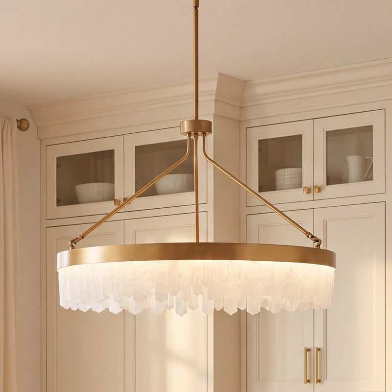Savoy House Landon LED 1 Light Pendant, Brass/Natural