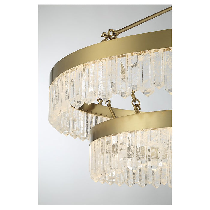 Savoy House Landon 2-Light LED Pendant, Warm Brass