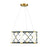 Savoy House Aries LED Pendant, Black/Brass/White Opal