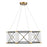 Savoy House Aries LED Pendant, Black/Brass/White Opal
