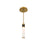 Savoy House Abel LED Mini-Pendant, Matte Black/Warm Brass Accents