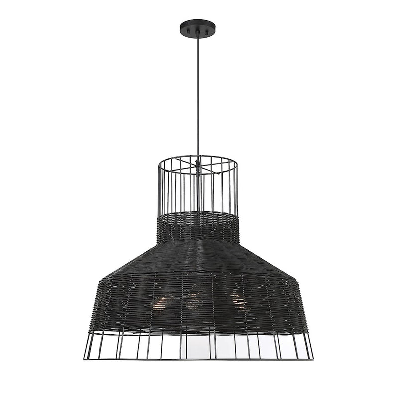Savoy House Pampas 3-Light Pendant, Matte Black