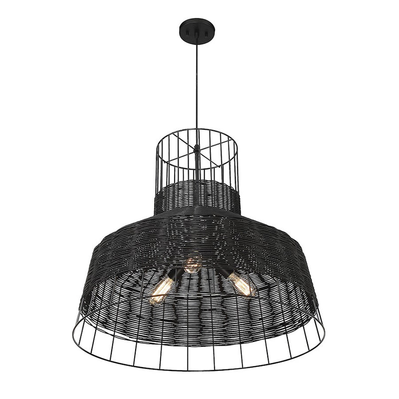 Savoy House Pampas 3-Light Pendant, Matte Black