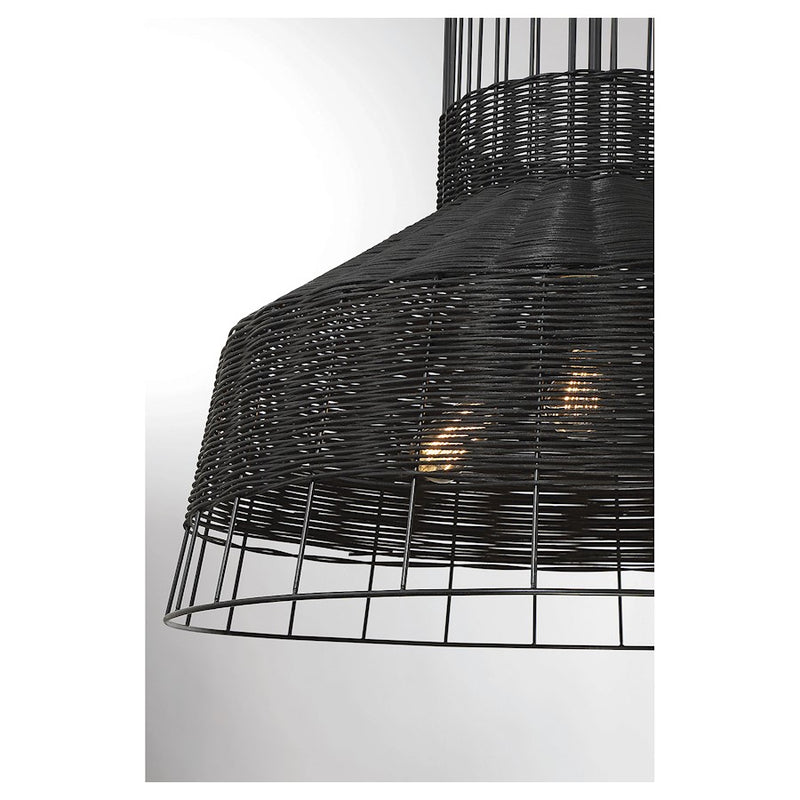 Savoy House Pampas 3-Light Pendant, Matte Black