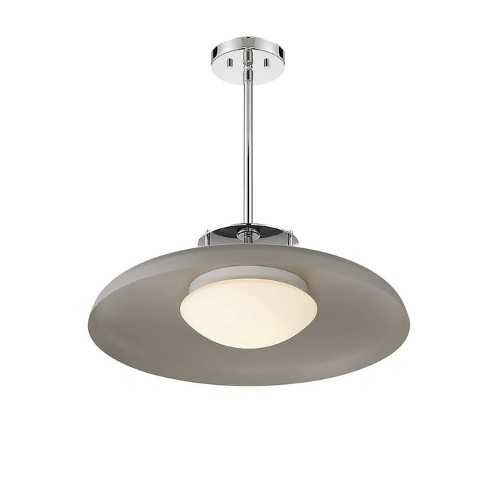 Savoy House Gavin 1-Light Pendant, Gray/Polished Nickel Accents