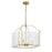 Savoy House Ashlay 4 Light Pendant, Warm Brass