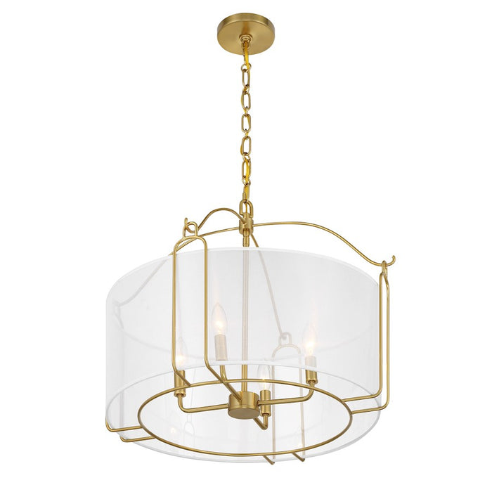 Savoy House Ashlay 4 Light Pendant, Warm Brass