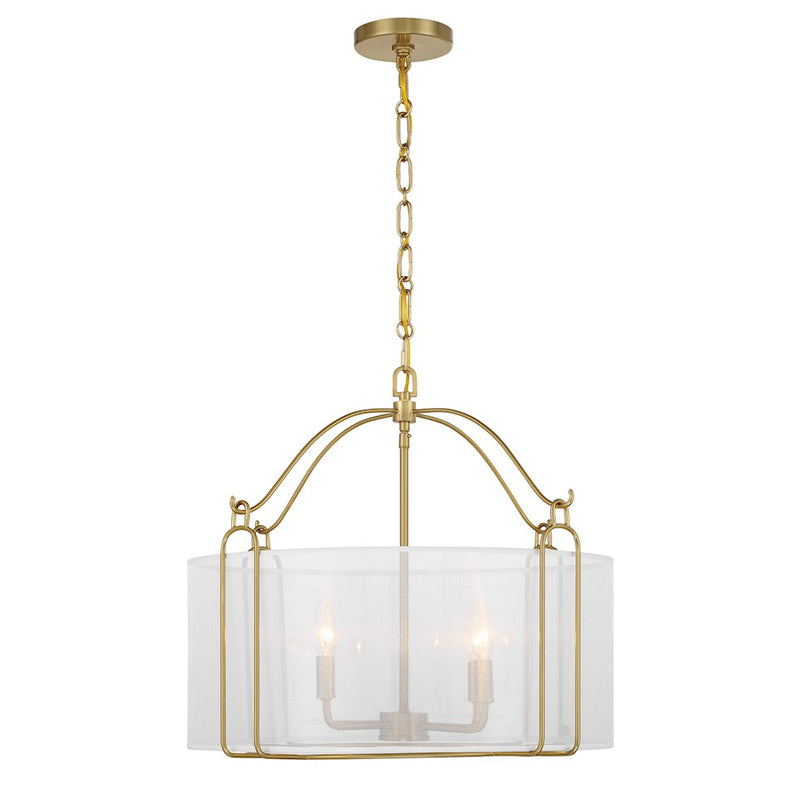Savoy House Ashlay 4 Light Pendant, Warm Brass