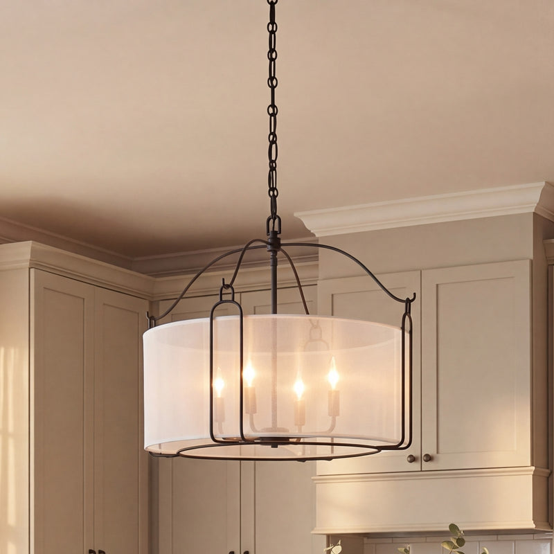 Savoy House Ashlay 4 Light Pendant, Matte Black
