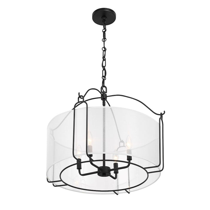 Savoy House Ashlay 4 Light Pendant, Matte Black