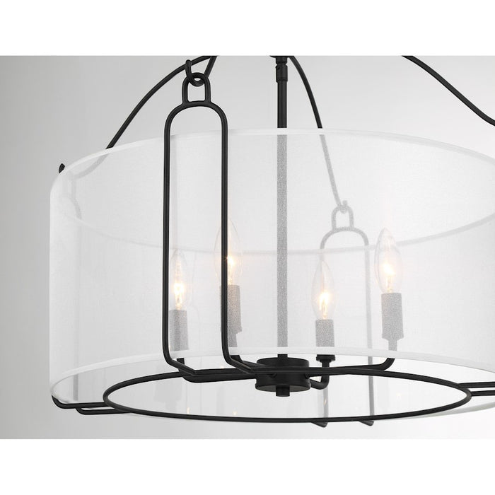 Savoy House Ashlay 4 Light Pendant, Matte Black