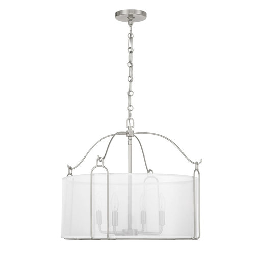 Savoy House Ashlay 4 Light Pendant, Satin Nickel