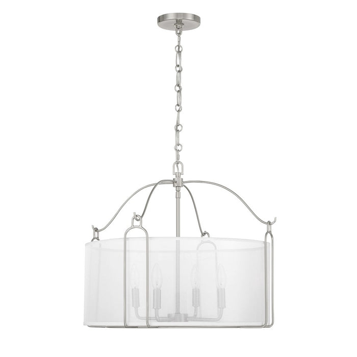 Savoy House Ashlay 4 Light Pendant, Satin Nickel