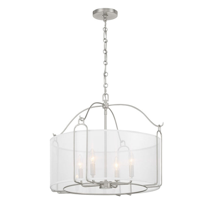 Savoy House Ashlay 4 Light Pendant, Satin Nickel
