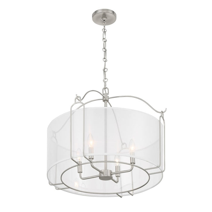 Savoy House Ashlay 4 Light Pendant, Satin Nickel