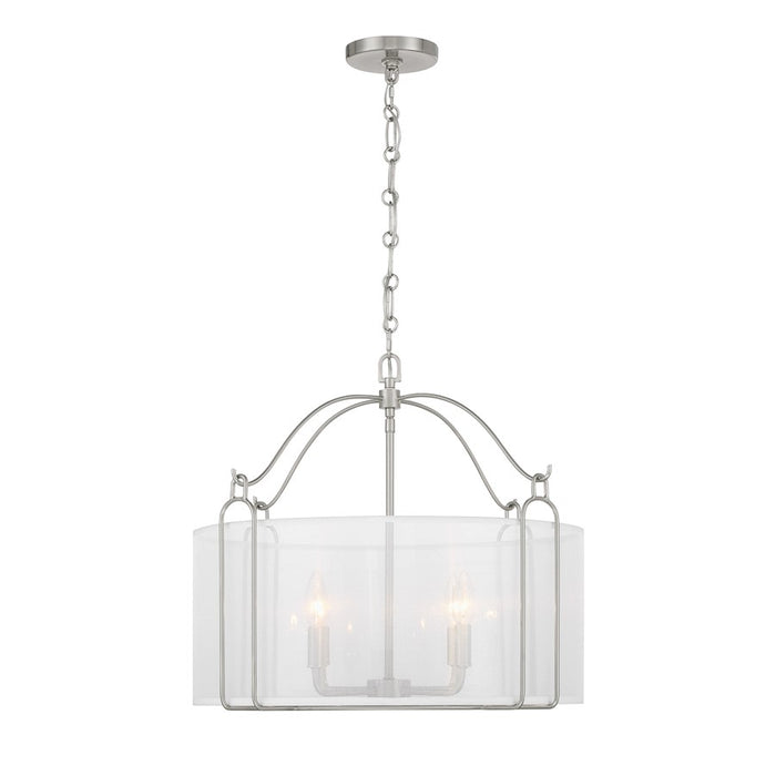 Savoy House Ashlay 4 Light Pendant, Satin Nickel