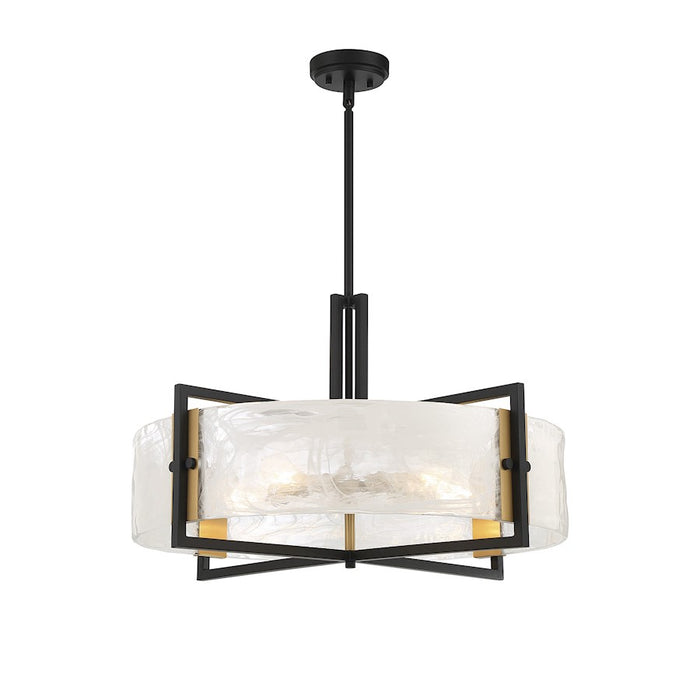 Savoy House Hayward 5Lt Pendant, Black/Brass