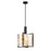 Savoy House Hayward 3Lt Pendant, Black/Brass/Strie Piastra
