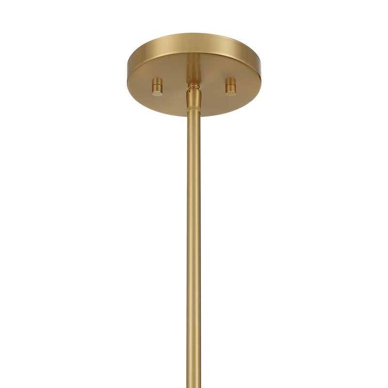 Savoy House Leeds 3 Lt Pendant, White Opal, Warm Brass