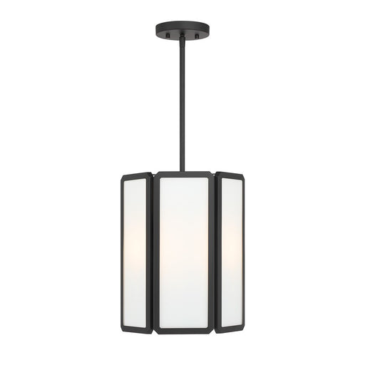 Savoy House Leeds 3 Lt Pendant, White Opal, Matte Black - 7-1700-3-89