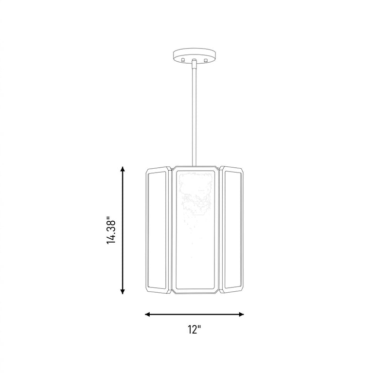 Savoy House Leeds 3 Lt Pendant, White Opal, Matte Black