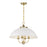 Savoy House Monterey 4 Light Pendant, White and Warm Brass - 7-1725-4-142