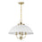 Savoy House Monterey 4 Light Pendant, White and Warm Brass
