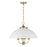 Savoy House Monterey 4 Light Pendant, White and Warm Brass