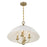 Savoy House Monterey 4 Light Pendant, White and Warm Brass