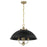Savoy House Monterey 4 Light Pendant, Matte Black and Warm Brass