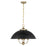 Savoy House Monterey 4 Light Pendant, Matte Black and Warm Brass