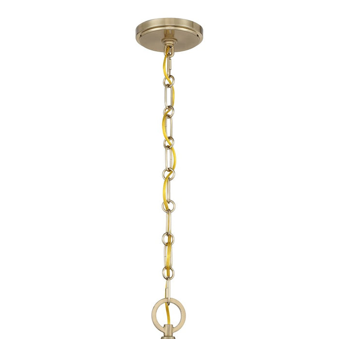 Savoy House Monterey 4 Light Pendant, Matte Black and Warm Brass