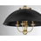 Savoy House Monterey 4 Light Pendant, Matte Black and Warm Brass