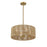 Savoy House Ashe 4-Light Pendant, Warm Brass/Rope