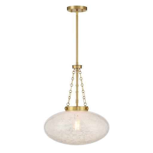 Savoy House Willow 1 Light Pendant, Warm Brass/White Cloud - 7-1740-1-322
