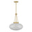 Savoy House Willow 1 Light Pendant, Warm Brass/White Cloud