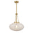 Savoy House Willow 1 Light Pendant, Warm Brass/White Cloud