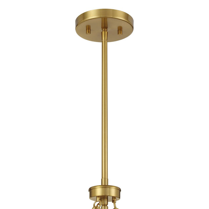 Savoy House Willow 1 Light Pendant, Warm Brass/White Cloud