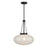 Savoy House Willow 1 Light Pendant, Matte Black/White Cloud - 7-1740-1-89